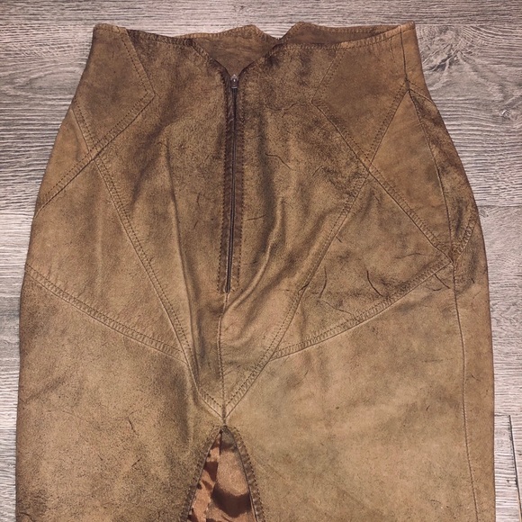 Leather vintage D'linea skirt - Picture 2 of 9